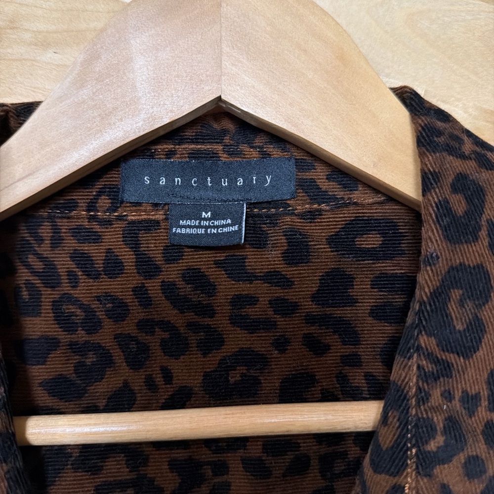Sanctuary Brown Leopard Print Button Down Shirt - image 3